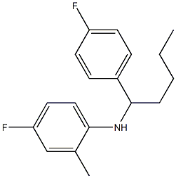 4-fluoro-N-[1-(4-fluorophenyl)pentyl]-2-methylaniline