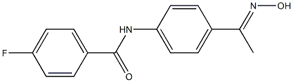 4-fluoro-N-{4-[(1E)-N-hydroxyethanimidoyl]phenyl}benzamide Struktur