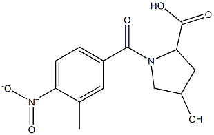  4-hydroxy-1-[(3-methyl-4-nitrophenyl)carbonyl]pyrrolidine-2-carboxylic acid