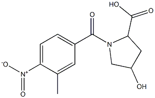 4-hydroxy-1-[(3-methyl-4-nitrophenyl)carbonyl]pyrrolidine-2-carboxylic acid