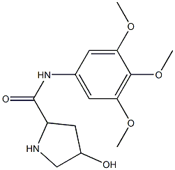 4-hydroxy-N-(3,4,5-trimethoxyphenyl)pyrrolidine-2-carboxamide Struktur