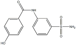 4-hydroxy-N-(3-sulfamoylphenyl)benzamide Struktur