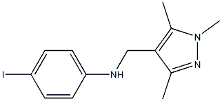 4-iodo-N-[(1,3,5-trimethyl-1H-pyrazol-4-yl)methyl]aniline|