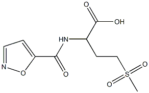 4-methanesulfonyl-2-(1,2-oxazol-5-ylformamido)butanoic acid 结构式