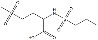 4-methanesulfonyl-2-(propane-1-sulfonamido)butanoic acid Structure