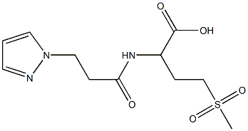 4-methanesulfonyl-2-[3-(1H-pyrazol-1-yl)propanamido]butanoic acid|