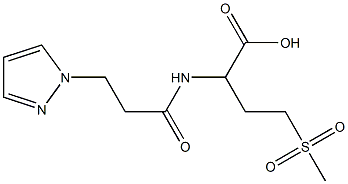 4-methanesulfonyl-2-[3-(1H-pyrazol-1-yl)propanamido]butanoic acid,,结构式