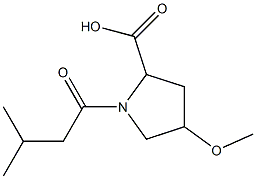 4-methoxy-1-(3-methylbutanoyl)pyrrolidine-2-carboxylic acid Structure