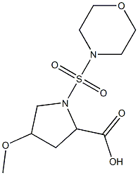 4-methoxy-1-(morpholine-4-sulfonyl)pyrrolidine-2-carboxylic acid Struktur