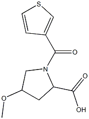 4-methoxy-1-(thien-3-ylcarbonyl)pyrrolidine-2-carboxylic acid Struktur