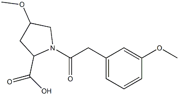 4-methoxy-1-[(3-methoxyphenyl)acetyl]pyrrolidine-2-carboxylic acid Structure