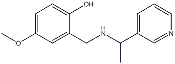 4-methoxy-2-({[1-(pyridin-3-yl)ethyl]amino}methyl)phenol Struktur