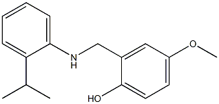 4-methoxy-2-({[2-(propan-2-yl)phenyl]amino}methyl)phenol,,结构式