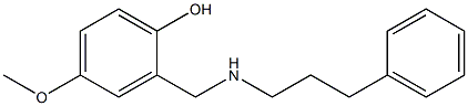 4-methoxy-2-{[(3-phenylpropyl)amino]methyl}phenol Struktur