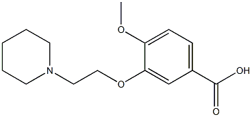 4-methoxy-3-[2-(piperidin-1-yl)ethoxy]benzoic acid Structure