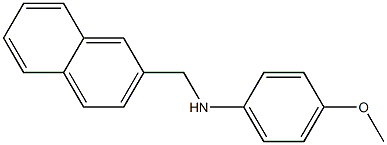 4-methoxy-N-(naphthalen-2-ylmethyl)aniline,,结构式