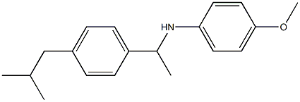4-methoxy-N-{1-[4-(2-methylpropyl)phenyl]ethyl}aniline,,结构式