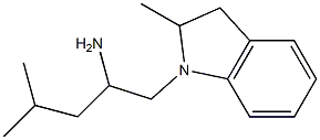 4-methyl-1-(2-methyl-2,3-dihydro-1H-indol-1-yl)pentan-2-amine Struktur