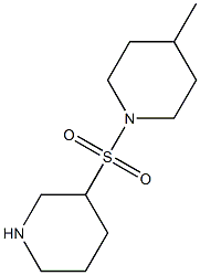 4-methyl-1-(piperidin-3-ylsulfonyl)piperidine,,结构式
