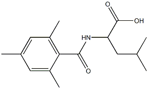 4-methyl-2-[(2,4,6-trimethylphenyl)formamido]pentanoic acid Struktur