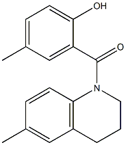 4-methyl-2-[(6-methyl-1,2,3,4-tetrahydroquinolin-1-yl)carbonyl]phenol Structure