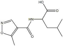 4-methyl-2-{[(5-methylisoxazol-4-yl)carbonyl]amino}pentanoic acid,,结构式