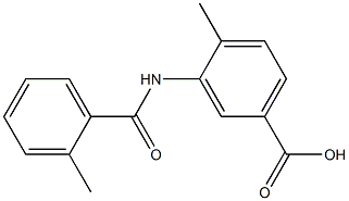 4-methyl-3-[(2-methylbenzoyl)amino]benzoic acid 化学構造式