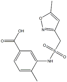 4-methyl-3-[(5-methyl-1,2-oxazol-3-yl)methanesulfonamido]benzoic acid Structure