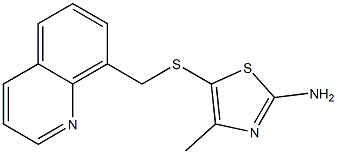 4-methyl-5-[(quinolin-8-ylmethyl)sulfanyl]-1,3-thiazol-2-amine Struktur