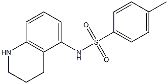 4-methyl-N-(1,2,3,4-tetrahydroquinolin-5-yl)benzene-1-sulfonamide,,结构式
