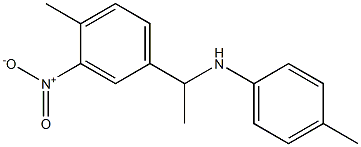 4-methyl-N-[1-(4-methyl-3-nitrophenyl)ethyl]aniline 结构式