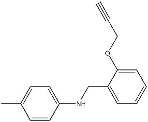 4-methyl-N-{[2-(prop-2-yn-1-yloxy)phenyl]methyl}aniline,,结构式