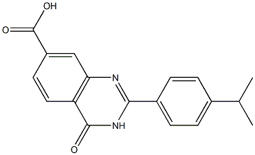 4-oxo-2-[4-(propan-2-yl)phenyl]-3,4-dihydroquinazoline-7-carboxylic acid Structure