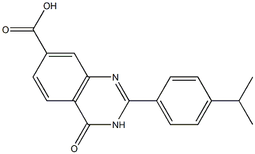  4-oxo-2-[4-(propan-2-yl)phenyl]-3,4-dihydroquinazoline-7-carboxylic acid