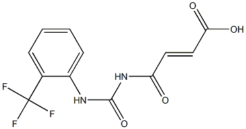 4-oxo-4-({[2-(trifluoromethyl)phenyl]carbamoyl}amino)but-2-enoic acid Structure