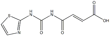 4-oxo-4-[(1,3-thiazol-2-ylcarbamoyl)amino]but-2-enoic acid Struktur