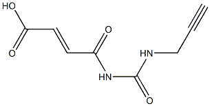 4-oxo-4-[(prop-2-yn-1-ylcarbamoyl)amino]but-2-enoic acid 化学構造式