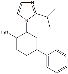 4-phenyl-2-[2-(propan-2-yl)-1H-imidazol-1-yl]cyclohexan-1-amine,,结构式