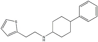 4-phenyl-N-[2-(thiophen-2-yl)ethyl]cyclohexan-1-amine 结构式