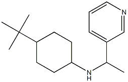 4-tert-butyl-N-[1-(pyridin-3-yl)ethyl]cyclohexan-1-amine,,结构式