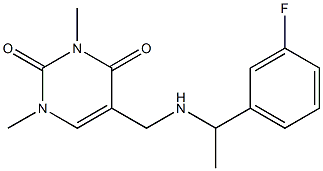 5-({[1-(3-fluorophenyl)ethyl]amino}methyl)-1,3-dimethyl-1,2,3,4-tetrahydropyrimidine-2,4-dione Structure