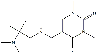 5-({[2-(dimethylamino)-2-methylpropyl]amino}methyl)-1,3-dimethyl-1,2,3,4-tetrahydropyrimidine-2,4-dione Structure