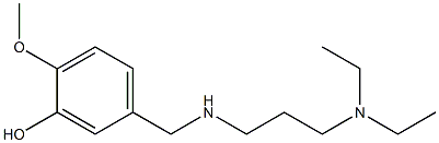 5-({[3-(diethylamino)propyl]amino}methyl)-2-methoxyphenol 化学構造式