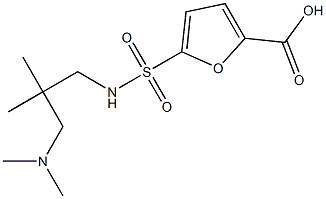 5-({2-[(dimethylamino)methyl]-2-methylpropyl}sulfamoyl)furan-2-carboxylic acid 结构式