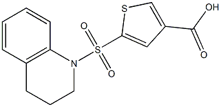5-(1,2,3,4-tetrahydroquinoline-1-sulfonyl)thiophene-3-carboxylic acid,,结构式