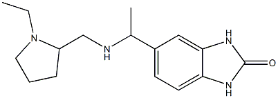 5-(1-{[(1-ethylpyrrolidin-2-yl)methyl]amino}ethyl)-2,3-dihydro-1H-1,3-benzodiazol-2-one Struktur