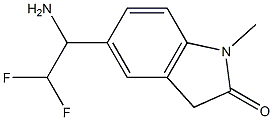 5-(1-amino-2,2-difluoroethyl)-1-methyl-2,3-dihydro-1H-indol-2-one Struktur
