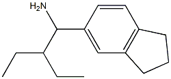 5-(1-amino-2-ethylbutyl)-2,3-dihydro-1H-indene 结构式