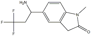 5-(1-amino-3,3,3-trifluoropropyl)-1-methyl-2,3-dihydro-1H-indol-2-one Structure