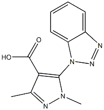 5-(1H-1,2,3-benzotriazol-1-yl)-1,3-dimethyl-1H-pyrazole-4-carboxylic acid Structure